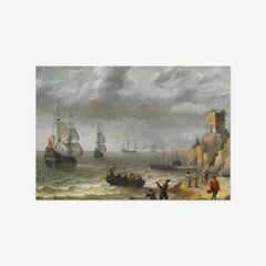 Seascape with Ruins on a Cliff by Abraham Willaerts - thumbnail_0_nf_676eeabfe83ae7ff01b29ad1