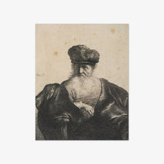 Old man with beard, fur cap, and velvet cloak by Rembrandt van Rijn - thumbnail_0_nf_6845fb47489bc5bada5cf6f8