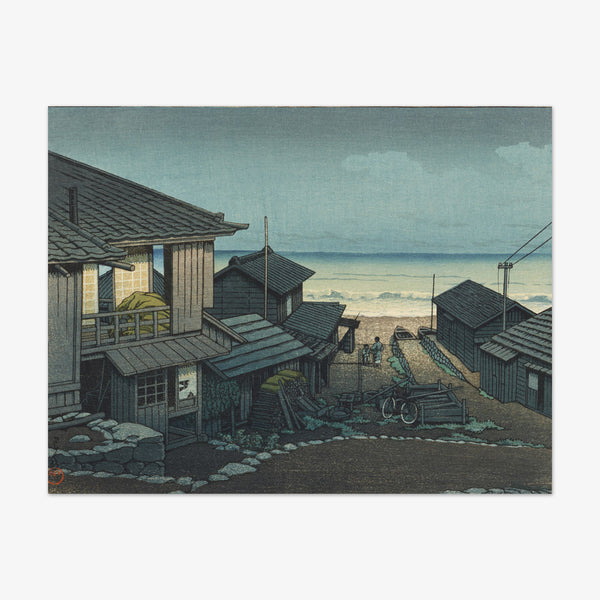 Kawase Hasui - Cloudy day at Mizuki, Ibaraki Prefecture
