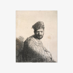 Bearded man, in a furred oriental cap and robe by Rembrandt van Rijn - thumbnail_0_nf_68460352489bc5bada5cf74e