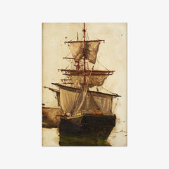 Sketch of a sailing ship  no. 1 by Petrus van der Velden - thumbnail_0_nf_68461079489bc5bada5cf7dc
