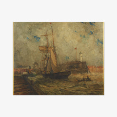 Brigantine going into Littlehampton Harbour by Nelson Dawson - thumbnail_0_nf_6846a39b1483fa5b35558fc6