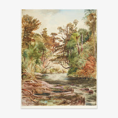 River scene, Porirua river by Nicholas Chevalier - thumbnail_0_nf_6846b22a1483fa5b355590d1