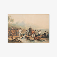 The reception of the Rev. J. Williams at Tanna in the South Seas, the day before he was massacred by George Baxter - thumbnail_0_nf_6846dafb1483fa5b3555918b