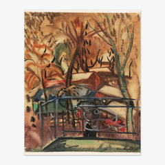 Market at Concarneau from a window of the Hotel des Voyageurs by Frances Hodgkins - thumbnail_0_nf_6846dd111483fa5b355591b2