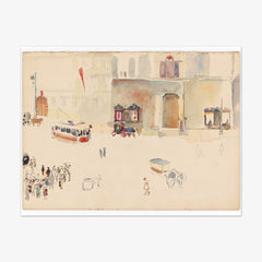Watercolour sketch of a street scene by Gertrud Kauders - thumbnail_0_nf_6846dfd21483fa5b355591e1