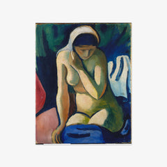 Naked Girl with Headscarf by august macke