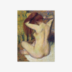 Nude lady. Woman Combing Her Hair by Edgar Degas