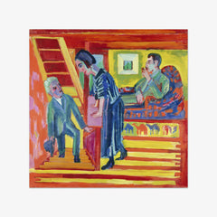 The Visit - Couple and Newcomer by Ernst Ludwig Kirchner