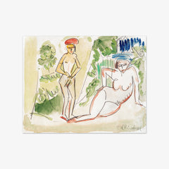 Two Bathers near the Woods by Ernst Ludwig Kirchner