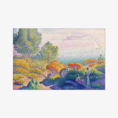 Two Women by the Shore, Mediterranean by Henri-Edmond Cross