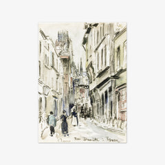 Rue Damiette, Rouen by Camille Pissarro