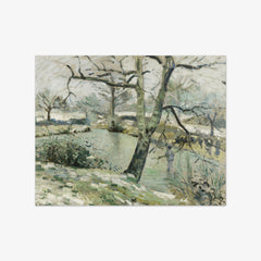 The Montfoucault Pond, winter effect by Camille Pissarro
