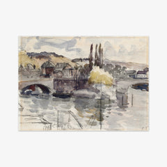 Corneille Bridge in Rouen by Camille Pissarro