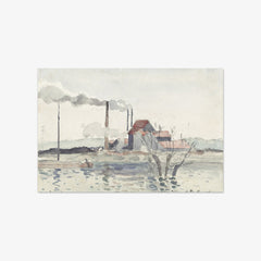 Factory on the Oise at Pontoise by Camille Pissarro