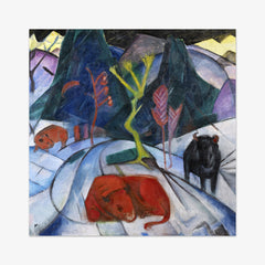 Bison in winter (red bison) by Franz Marc