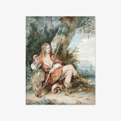 Resting hunter with musket and partridge by Aert Schouman
