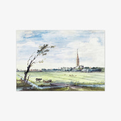 The village of 's-Gravenzande by Aert Schouman