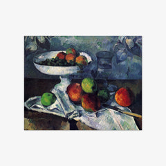 Fruit bowl, Glass and Apples by Paul Cezanne