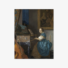 Young Woman Seated at a Virginal by Johannes Vermeer