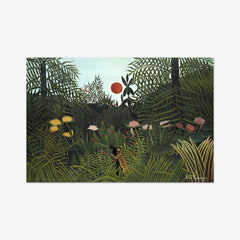Virgin Forest with Sunset by Henri Rousseau