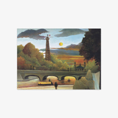 Seine and Eiffel-tower in the sunset by Henri Rousseau