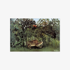 The Hungry Lion Throws Itself on the Antelope by Henri Rousseau