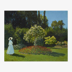 Lady in the garden by Claude Monet