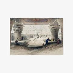 View from under the portico of Temple of Edfou in upper Egypt by David Roberts