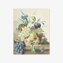 Still life of flowers and fruits by Jean Bernard