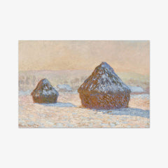 Wheatstacks, Snow Effect, Morning by Claude Monet