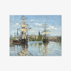 Ships Riding on the Seine at Rouen by Claude Monet
