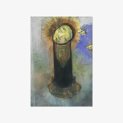 The Head of John the Baptist, on a Pillar by Odilon Redon