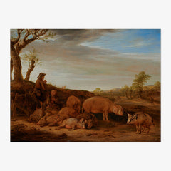 Landscape with a Heard of Pigs by Paulus Potter