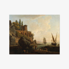 Imaginary Landscape, Italian Harbor Scene by Claude-Joseph Vernet