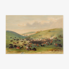 Buffalo Hunt, Surround by George Catlin