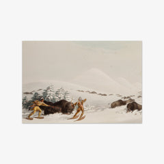 Buffalo Hunt, On Snow Shoes by George Catlin