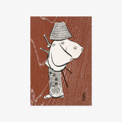 Samurai, one of four by Kamisaka Sekka