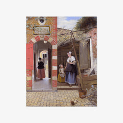 The Courtyard of a House in Delft by Pieter de Hooch