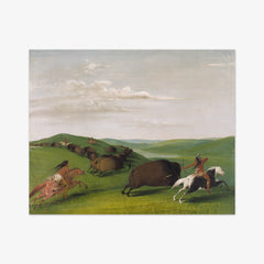 Buffalo Chase with Bows and Lances by George Catlin
