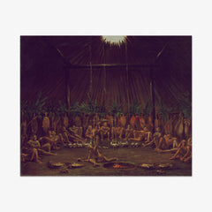 Interior View of the Medicine Lodge, Mandan O-kee-pa Ceremony by George Catlin