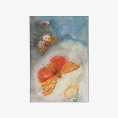 Butterflies and Flower by Odilon Redon