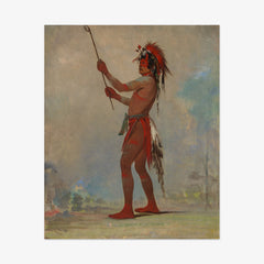 We-chúsh-ta-dóo-ta, Red Man, a Distinguished Ball Player by George Catlin