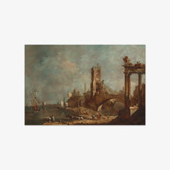 Capriccio of a Harbor by Francesco Guardi