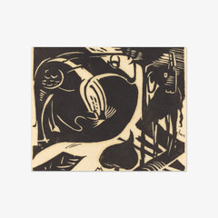 Two Mythical Animals by Franz Marc