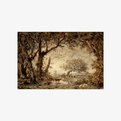 Sunset from the Forest of Fontainebleau by Théodore Rousseau