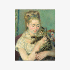 Woman with a Cat by Auguste Renoir