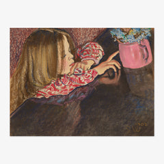 Girl with a vase of flowers by Stanisław Wyspiański