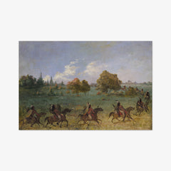 Comanche War Party on the March, Fully Equipped by George Catlin