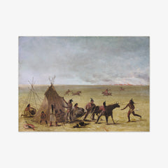 Indian Family Alarmed at the Approach of a Prairie Fire by George Catlin